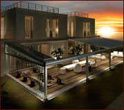 Pergola con chiusura laterale
